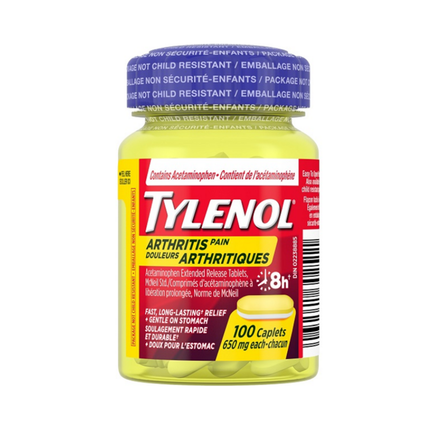 Tylenol - Douleurs arthritiques Acétaminophène 650 mg | 100 comprimés 