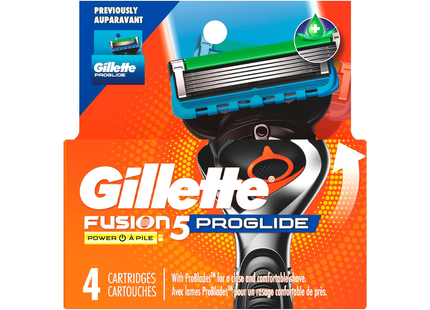Gillette - Recharges Fusion 5 ProGlide Power | 4 Cartouches