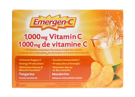 Emergen-C 1000mg Vitamin C, Tangerine | 30 Sachets