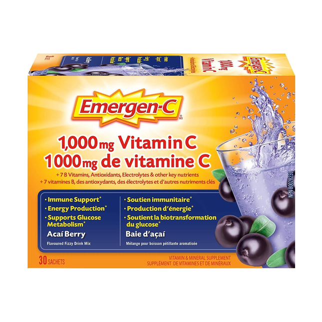 Emergen-C - Vitamin C Berry Flavoured Fizzy Drink Mix | 30 Sachets