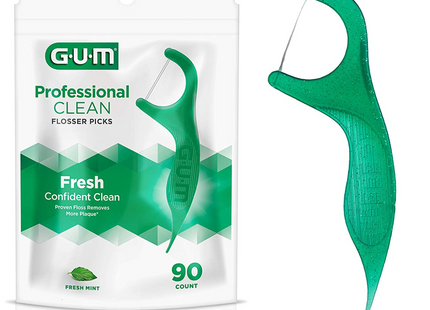GUM - Professional Clean Flossers - Mint | 90  counts