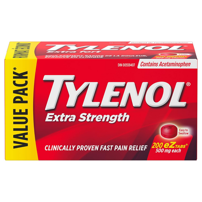 Tylenol - Comprimés d'acétaminophène extra-forts | 500 mg x 200 comprimés eZ