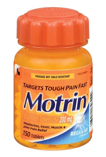 Motrin - Ibuprofen Tablets USP 200 mg - Regular Strength | 150 Tablets