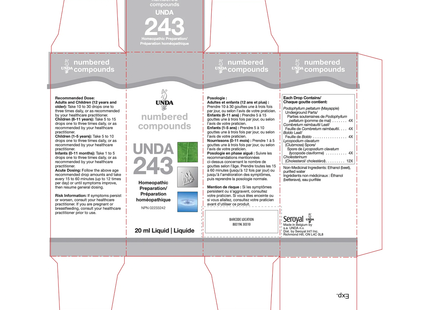 UNDA - Homeopathic Preparation #243 | 20 mL