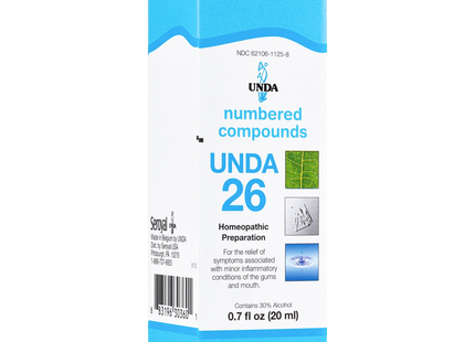 UNDA - Homeopathic Preparation #26 | 20 mL