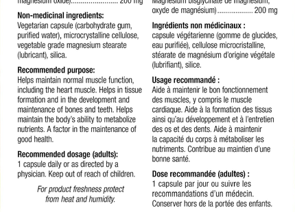 Webber Naturals - Magnesium Bisglycinate 200 mg | 120 Capsules