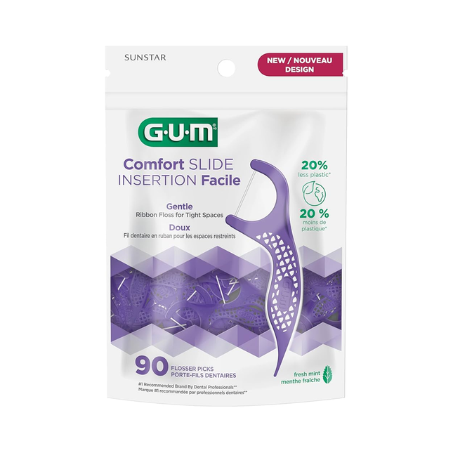 GUM - Comfort Slide Flossers | 90 Flosser Picks