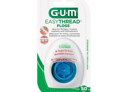 GUM - Fil dentaire gonflant EasyThread | 50 utilisations