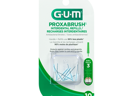 GUM - Recharges Proxabrush - Etroit | Paquet de 10