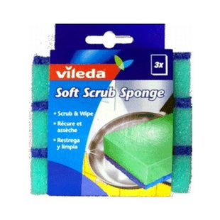 Vileda Soft Scrub Sponge | 3 Pack