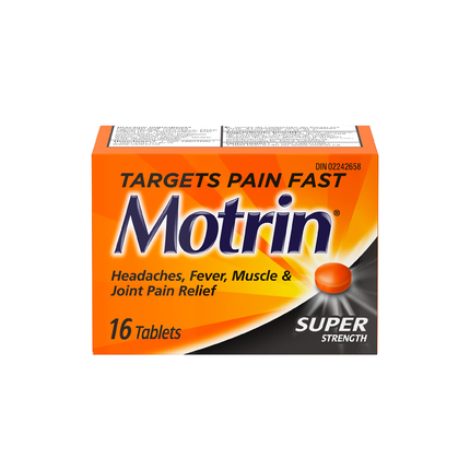 Motrin - Comprimés d'ibuprofène super puissants - 400 mg | 16 comprimés