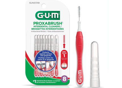 GUM - Brossettes Interdentaires Proxabrush - Ultra-Fines | 8 Brossettes