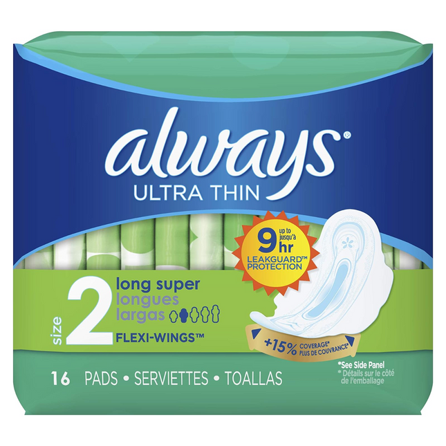 Always - Serviettes ultra fines - Longues Super - Taille 2 | 16 tampons