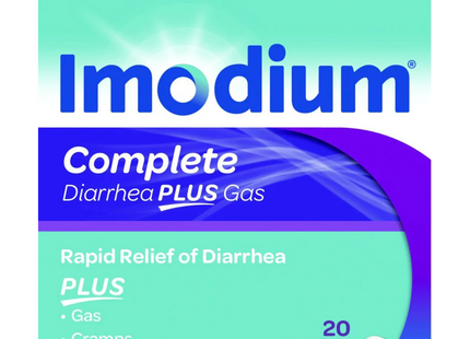 Imodium - Diarrhée complète plus gaz | 20 comprimés