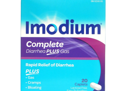 Imodium - Diarrhée complète plus gaz | 20 comprimés