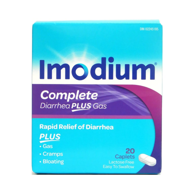 Imodium - Diarrhée complète plus gaz | 20 comprimés