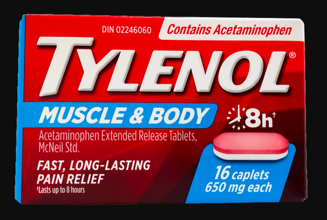 Tylenol Muscle & Body 8h Extended Release Acetaminophen 650 mg | 16 Caplets