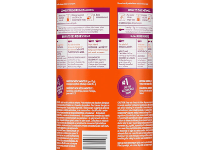 Metamucil - Multi Health Real Sugar Fibre Powder - Orange Flavour | 861 g