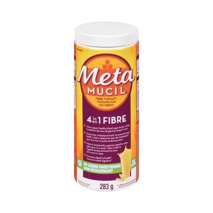 Metamucil - Poudre de fibres 4-en-1 sans édulcorants ajoutés | 283 g