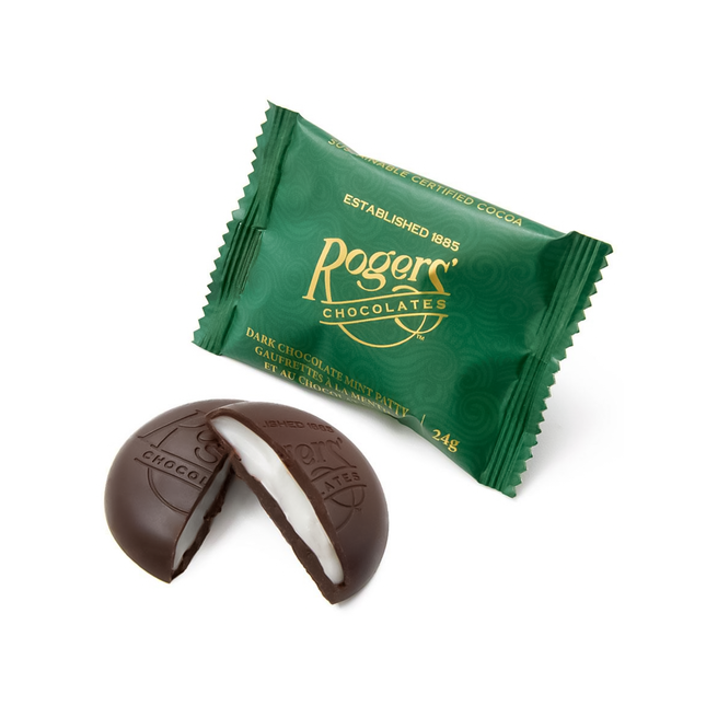 Rogers' Chocolates - Dark Chocolate Mint Patty | 24 g