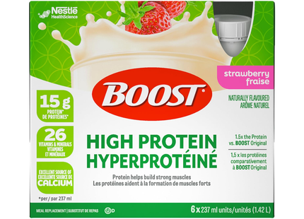 Boost - High Protein Meal Replacement - Strawberry | 6 x 237 mL