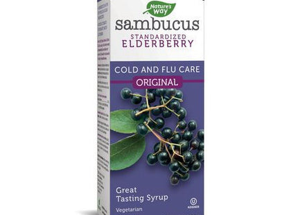 Nature's Way Sambucus Standardized Elderberry Original Cold & Flu Care Syrup | 120 ml