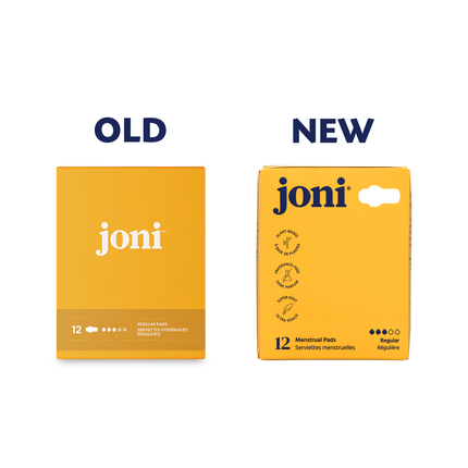 joni - Serviettes Normales en Bambou Bio | 12 Serviettes