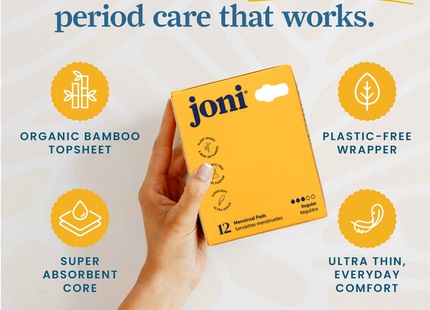 joni - Organic Bamboo Regular Pads | 12 Pads