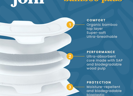joni - Organic Bamboo Regular Pads | 12 Pads