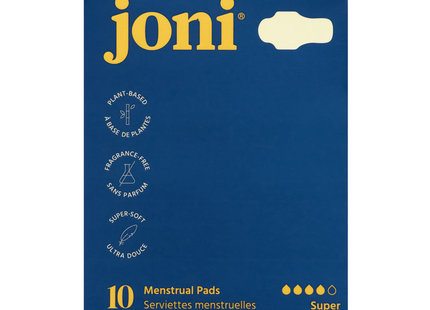 joni - Organic Bamboo Super Pads | 10 Pads