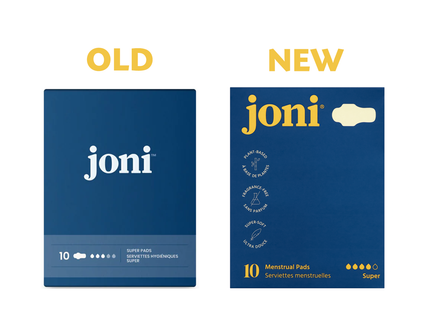 joni - Organic Bamboo Super Pads | 10 Pads