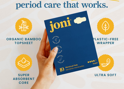 joni - Organic Bamboo Super Pads | 10 Pads