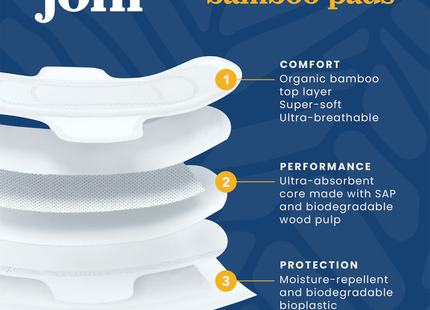 joni - Organic Bamboo Super Pads | 10 Pads