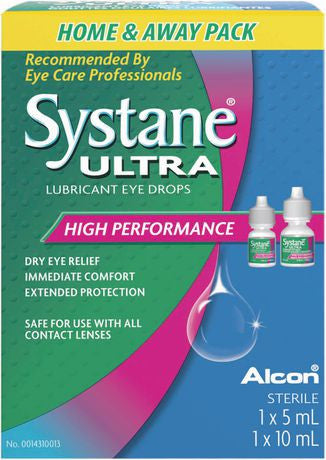 Systane Ultra Lubricant Eye Drops | 1 x 5 mL + 1 x 10 mL
