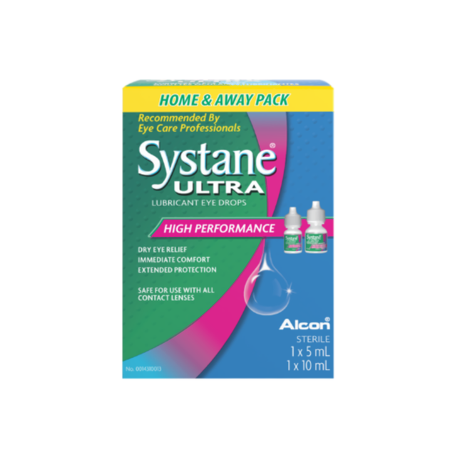 Systane Ultra Lubricant Eye Drops | 1 x 5 mL + 1 x 10 mL