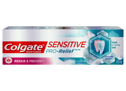 Colgate - Sensitive PRO-Relief Repair &amp; Prevent Dentifrice au fluorure | 75 ml