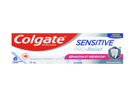 Colgate - Sensitive PRO-Relief Repair &amp; Prevent Dentifrice au fluorure | 75 ml