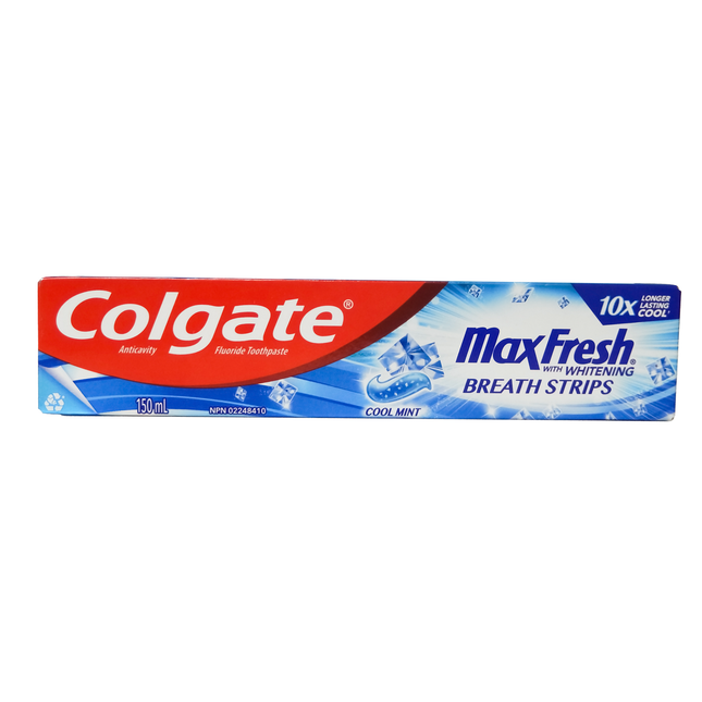 Colgate - MaxFresh avec bandes respiratoires blanchissantes - Menthe fraîche | 150 ml