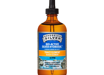 Sovereign Silver - Bio Active Silver Hydrosol Dropper, Trace Element | 236 mL