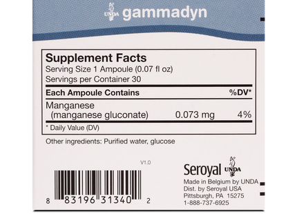 UNDA - Gammadyn Mn | 30 ampoules