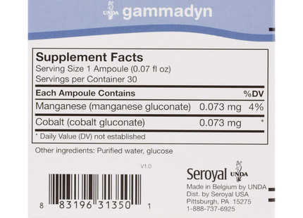 UNDA - Gammadyn Mn-Co | 30 ampoules