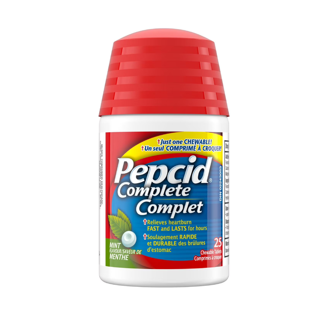 Pepcid - Comprimés antiacides à croquer à la menthe complète | 25 comprimés