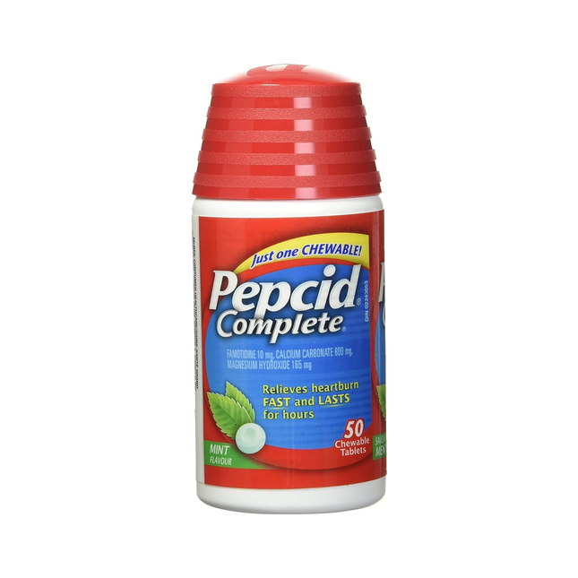 Pepcid - Comprimés complets à croquer à la menthe | 50 comprimés