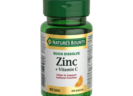 Nature's Bounty - Zinc + Vitamine C Immunité | 60 Comprimés