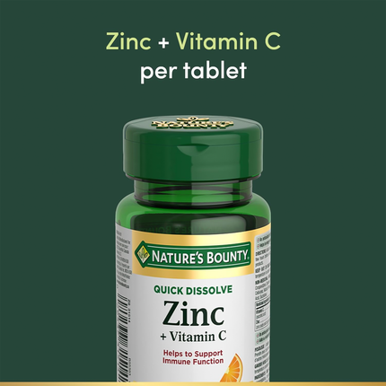 Nature's Bounty - Zinc + Vitamine C Immunité | 60 Comprimés