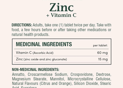 Nature's Bounty - Zinc + Vitamine C Immunité | 60 Comprimés