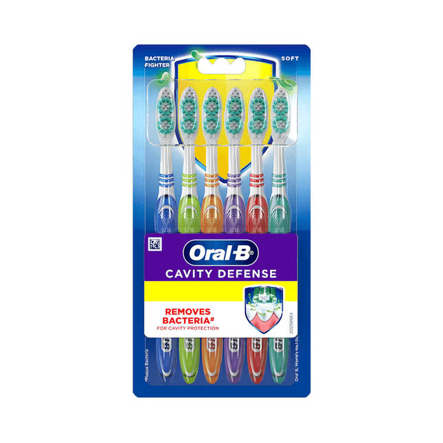 Oral-B - Cavity Defense Toothbrush, Soft | 6 Pack