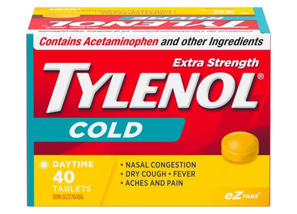 Tylenol - Extra Strength Cold Daytime Tablets | 40 Tablets
