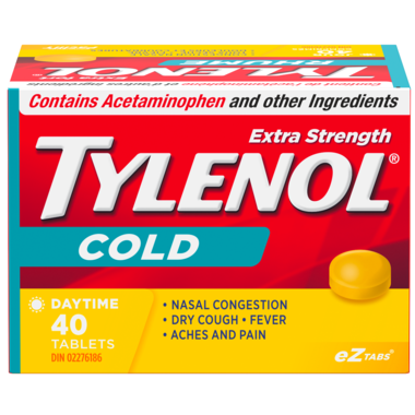 Tylenol Extra Strength Cold Daytime Tablets | 40 Tablets