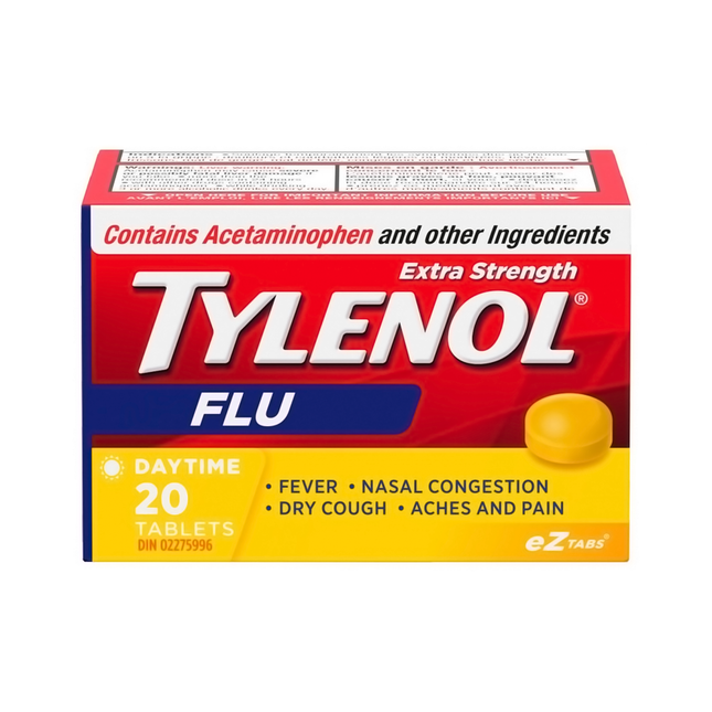 Tylenol Extra Strength Flu Relief Tablets | 20 Daytime Tablets